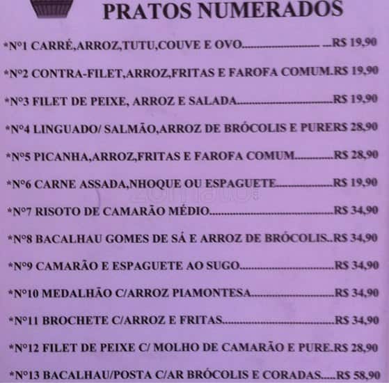 Adega Barril do Recreio cardápio