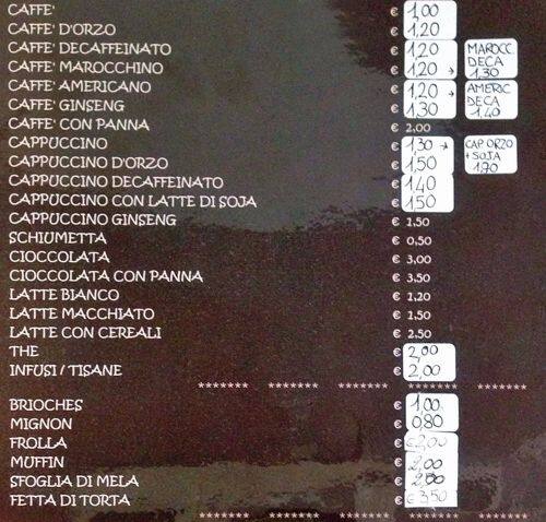 Menu di Casa Del Caffe 