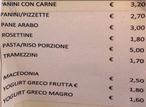 Menu di Matata Caffè 