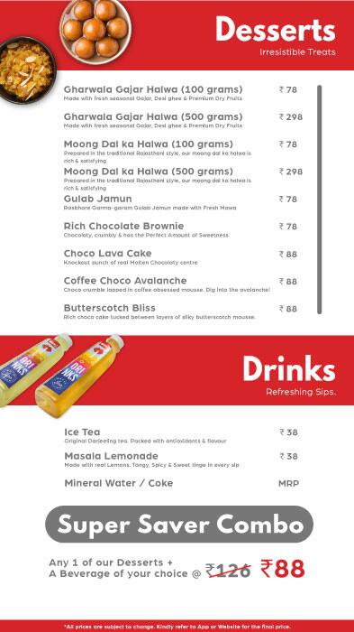 BOX8 - Desi Meals menu