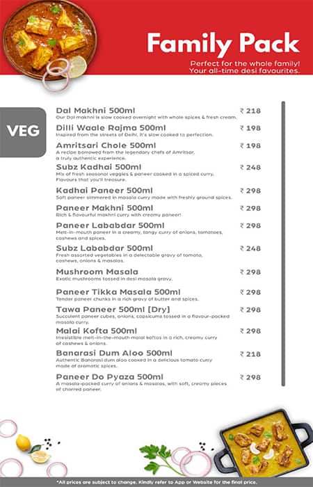 BOX8 - Desi Meals menu