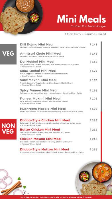 BOX8 - Desi Meals menu