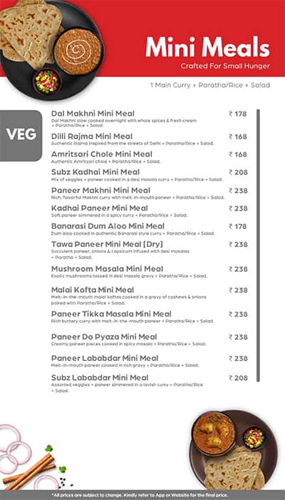 BOX8 - Desi Meals menu