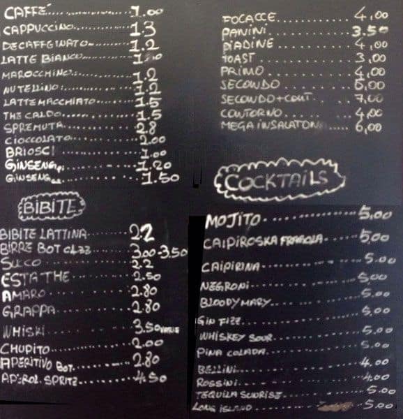 Menu di Anna Cafè 