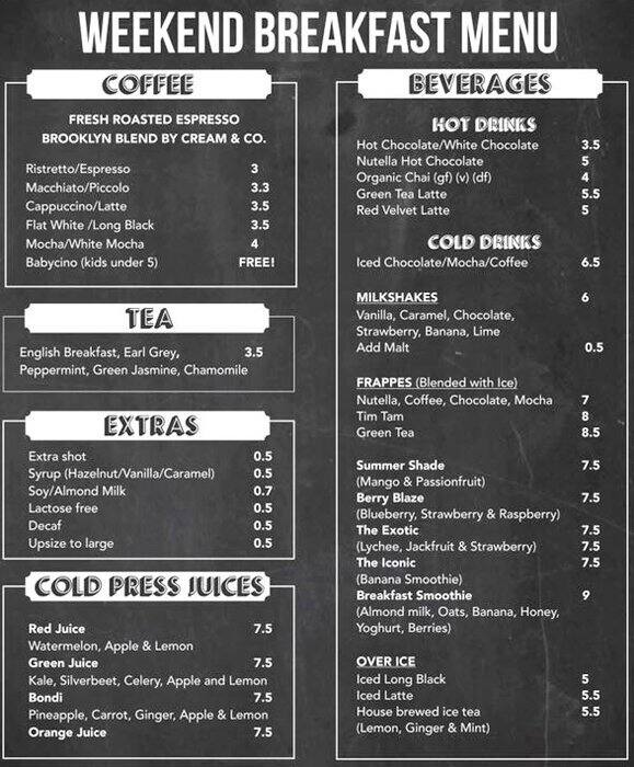 Cream & Co Cafe Menu, Menu for Cream & Co Cafe, Moorebank, Sydney ...