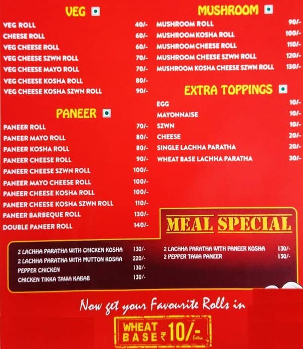 Kolkata Rolls Menu, Menu for Kolkata Rolls, Seawoods, Navi Mumbai Zomato