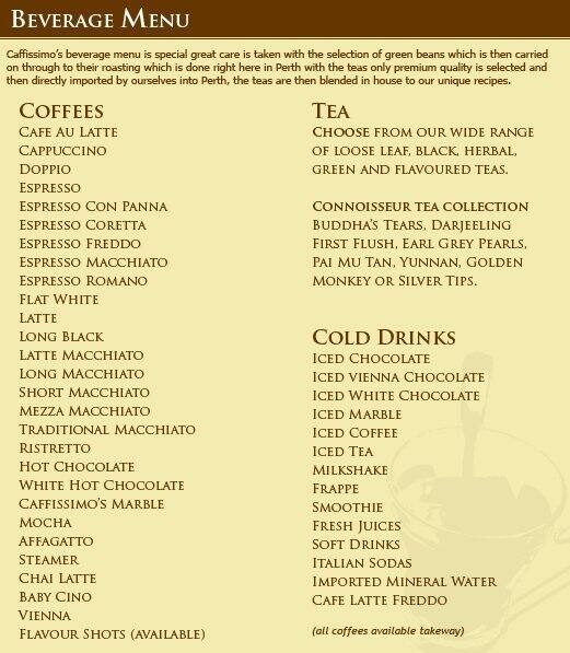 Carta de Caffissimo