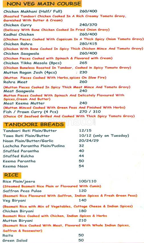 Taste Of Delhi menu