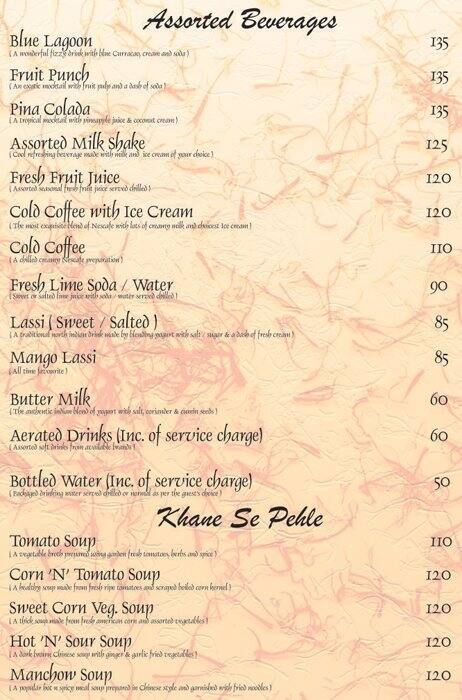 Saffron Menu, Menu for Saffron, Navrangpura, Ahmedabad - Zomato