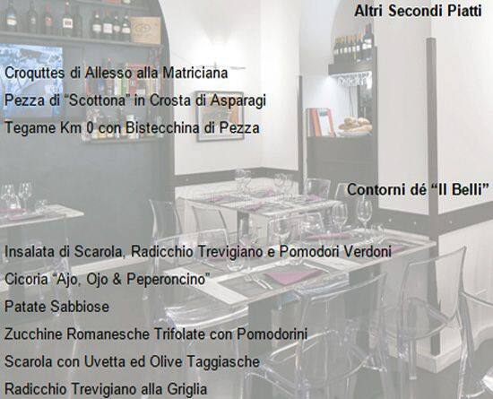 Menu di Il Belli 