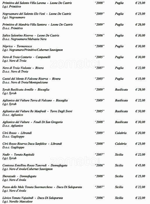 Menu di Larys 