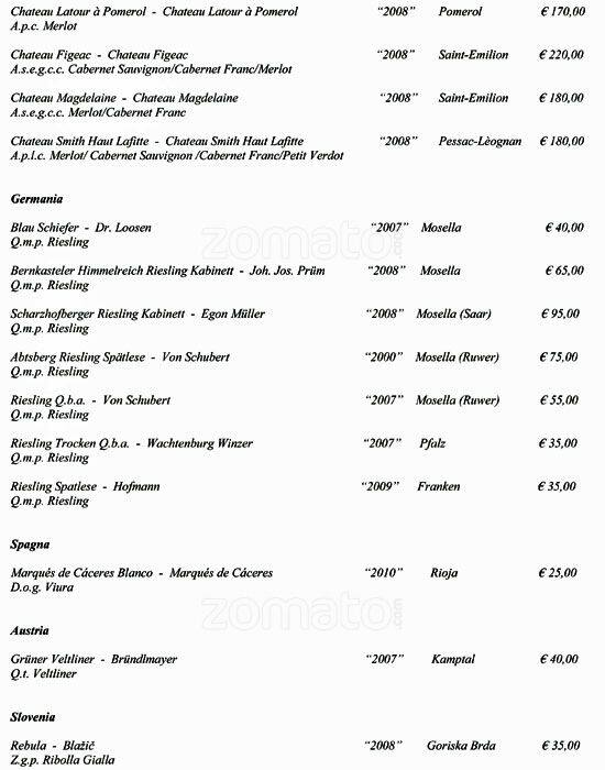 Menu di Larys 