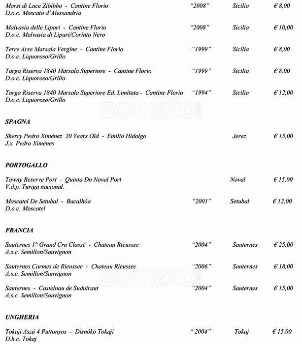 Menu di Larys 