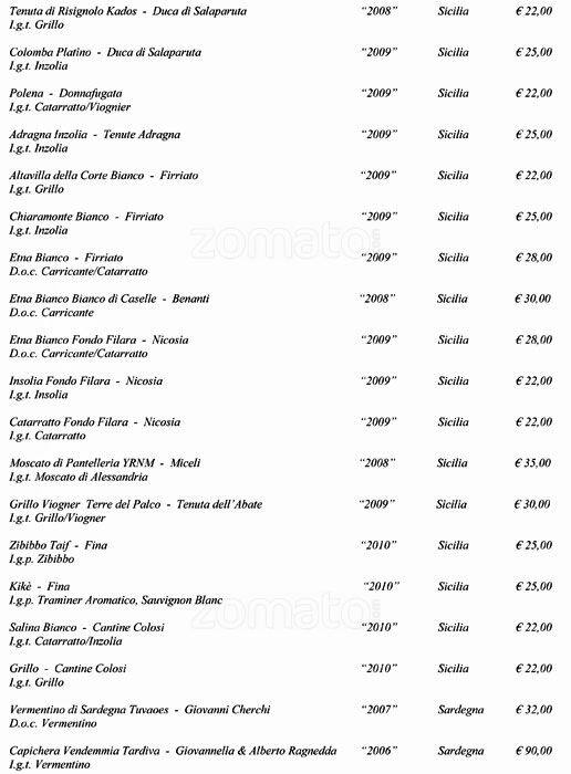 Menu di Larys 