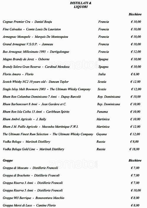Menu di Larys 