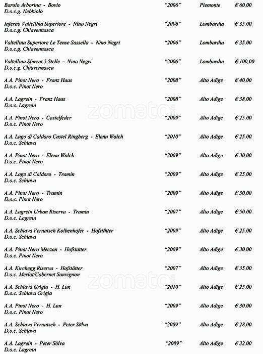Menu di Larys 