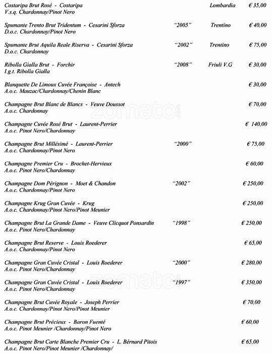 Menu di Larys 