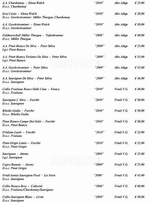 Menu di Larys 