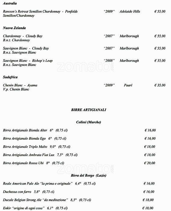 Menu di Larys 