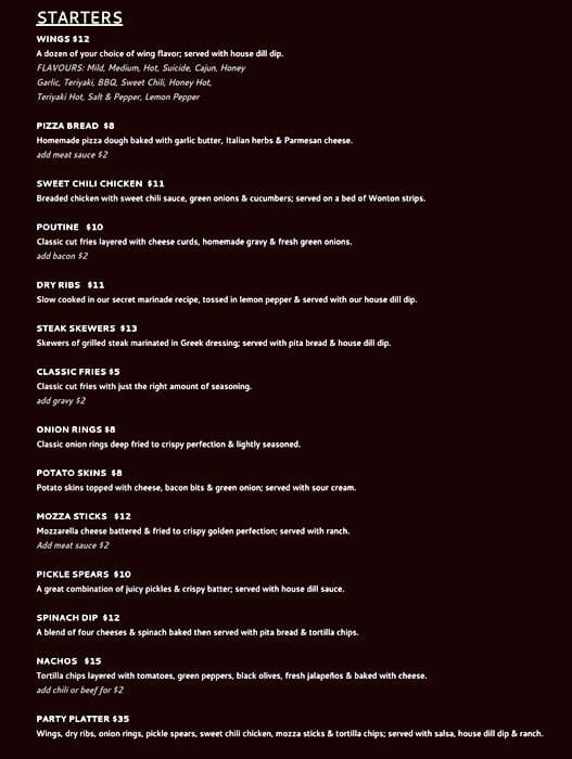 Thirsty Turtle Bar And Grill Menu - Urbanspoon Zomato