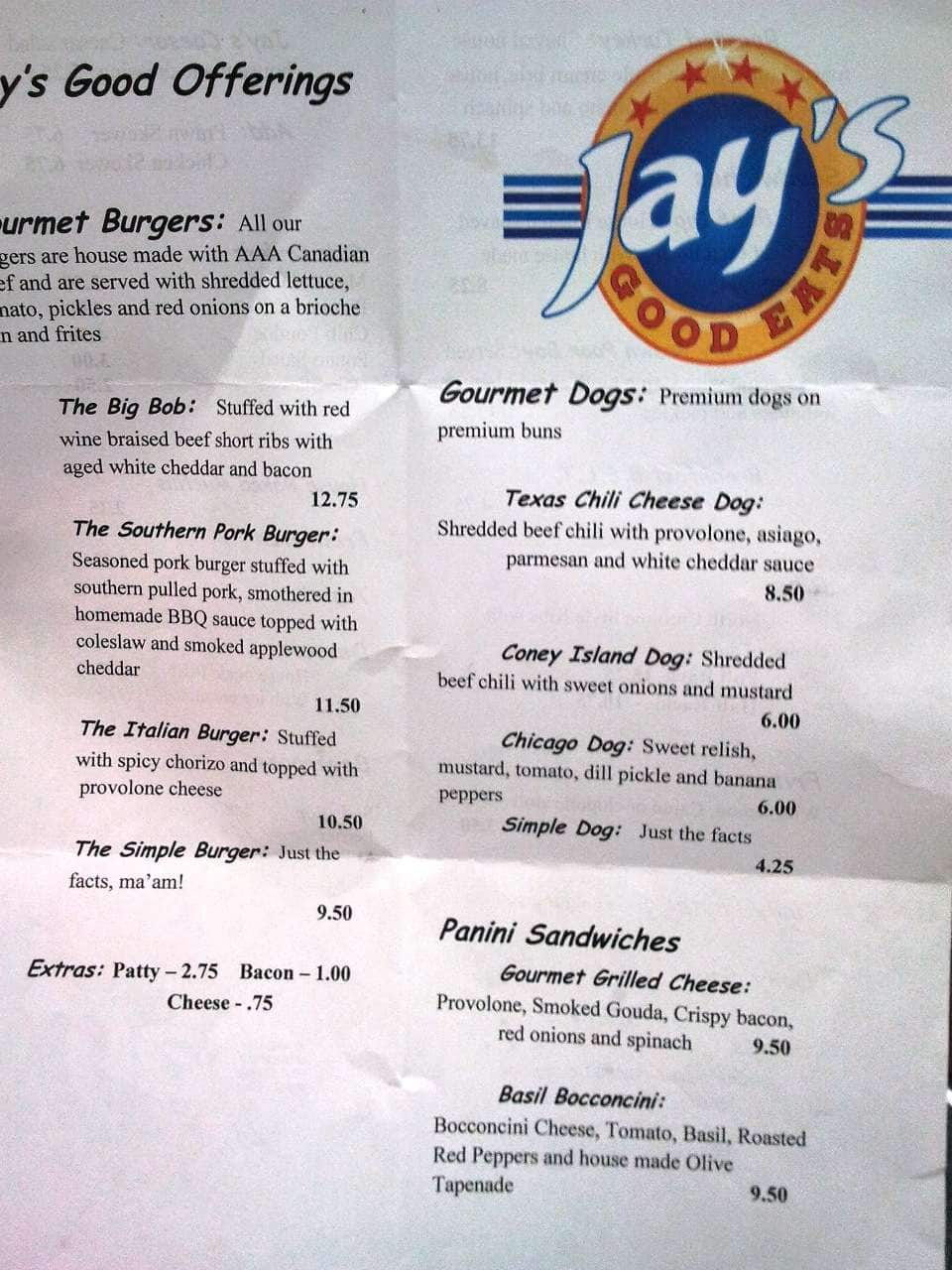 Jay S Good Eats Menu Menu For Jay S Good Eats Downtown Kamloops   665b6ef5d5c3108b01fb0d7d8542e481 