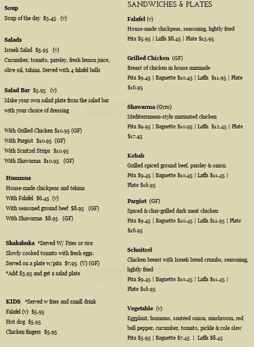 Pita Grille Menu, Menu for Pita Grille, Buckhead, Atlanta Urbanspoon