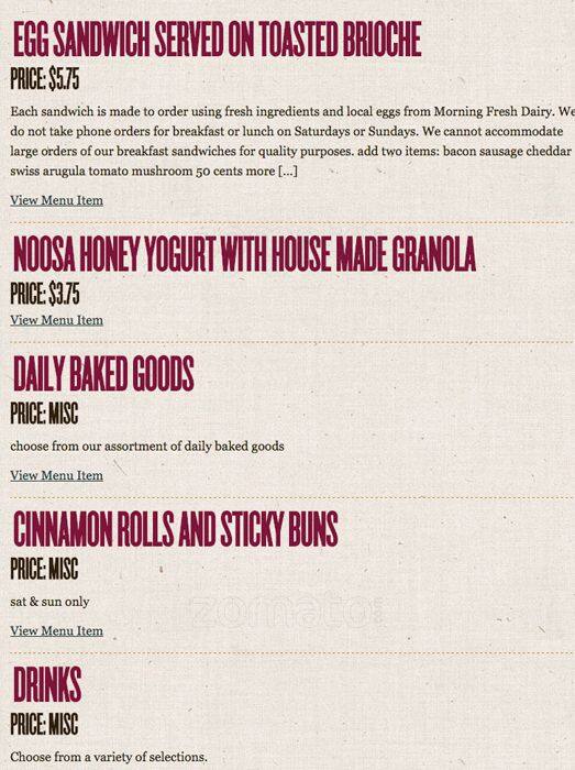 Wooden Spoon Cafe & Bakery menu Urbanspoon/Zomato