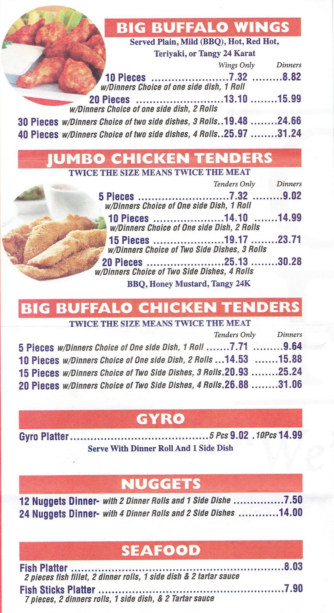 Chicken Rib Crib Menu Menu For Chicken Rib Crib Hawthorne