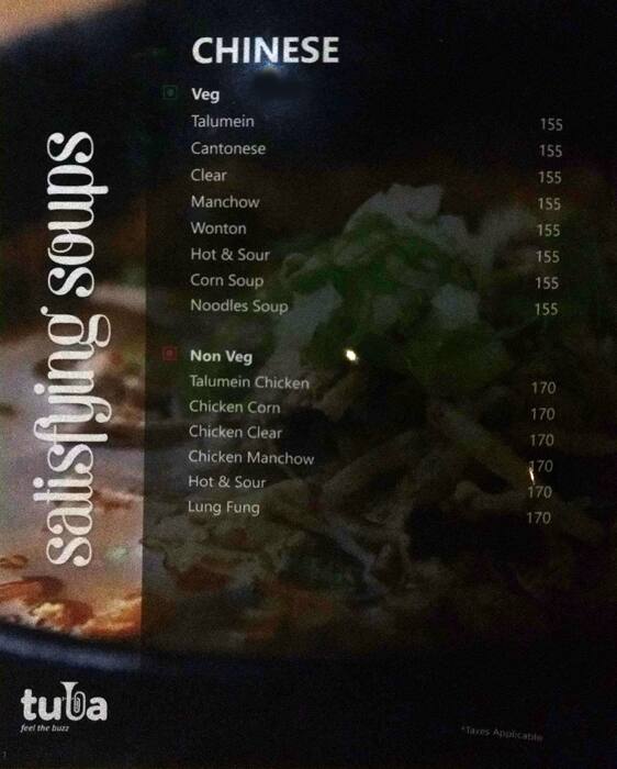 Menu at Tabla, Vijayawada, 3rd floor LEPL Centro Mall