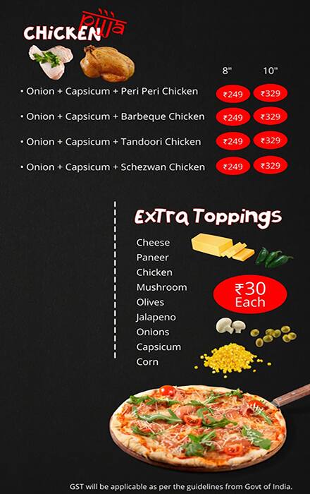 Desi Pijja- Dil Se Desi Pizza menu