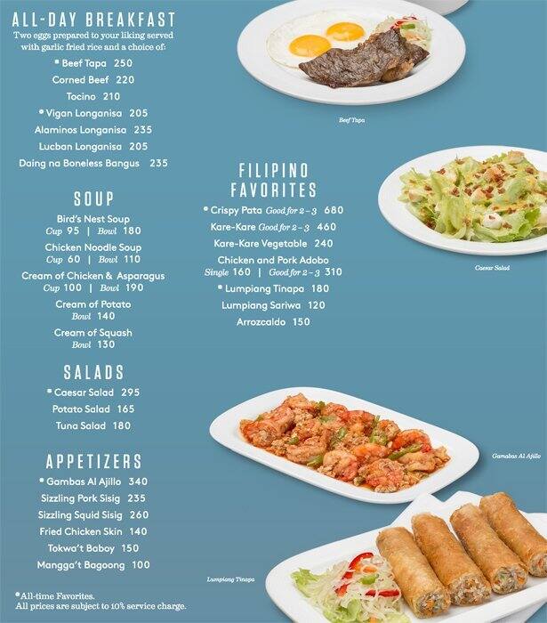 Floating Island Restaurant Menu Zomato Philippines