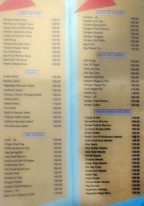 Transit menu