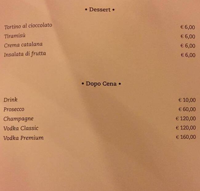 Menu di Serendepico 