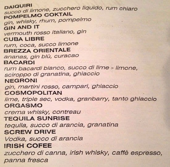 Menu di Pub Rebel 8 