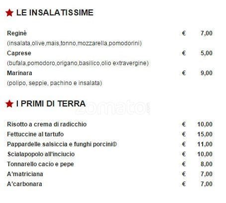 Menu di Pizzaioli Da Generazioni Srl 