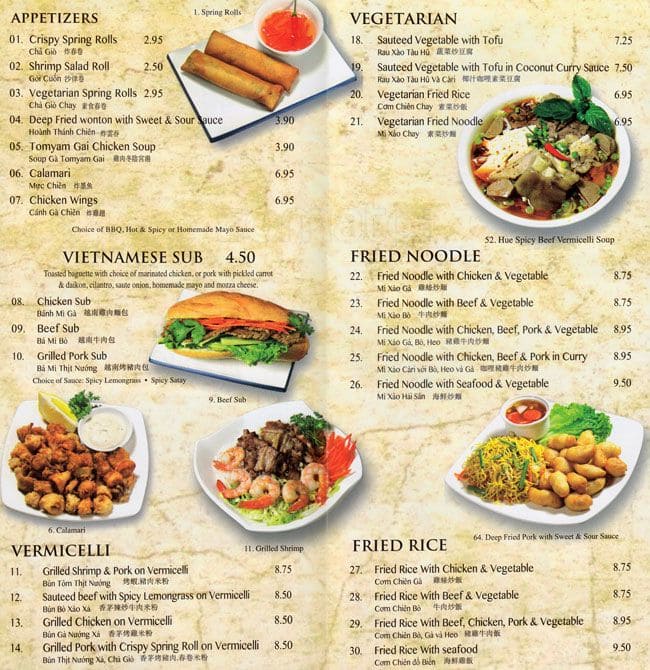 Pho Don Menu, Menu for Pho Don, Hastings-Sunrise, Vancouver