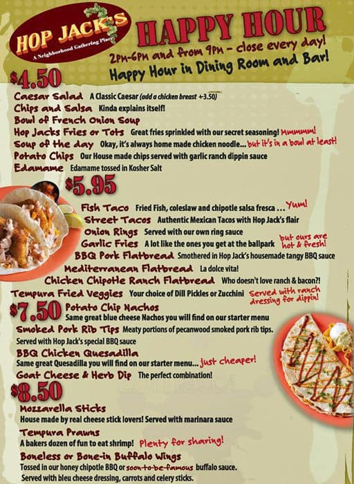 Menu at Hops N Drops restaurant Silverdale