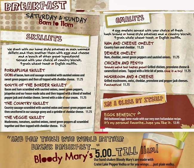 Menu at Hops N Drops restaurant Silverdale