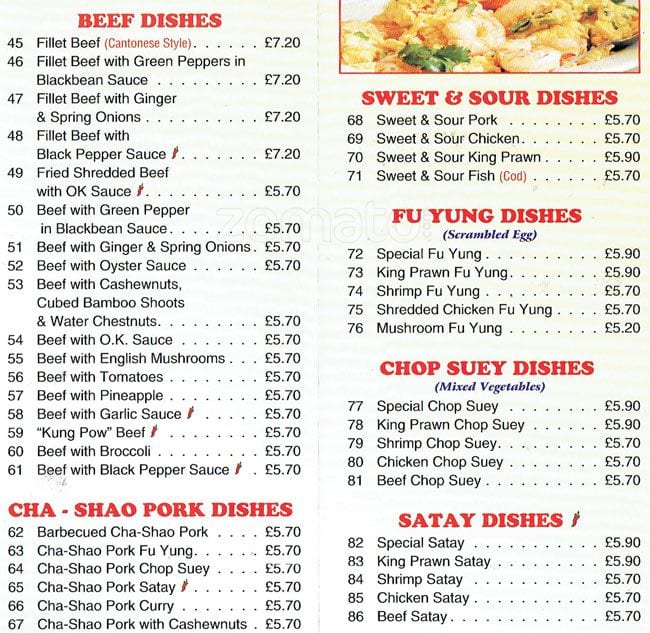 Golden Crown Menu Menu For Golden Crown Prestwich Manchester