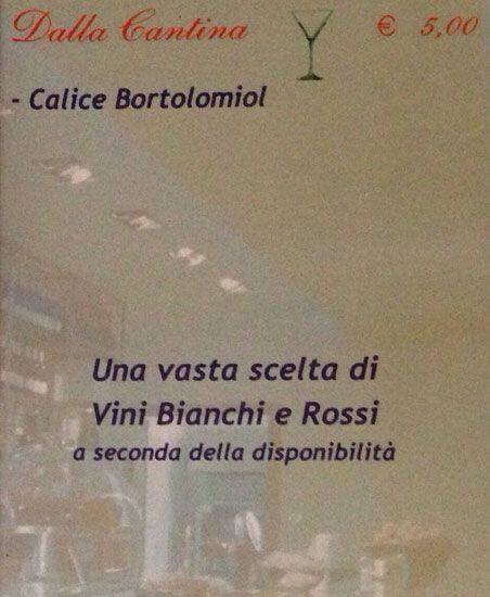 Menu di Non Solo Caffè 