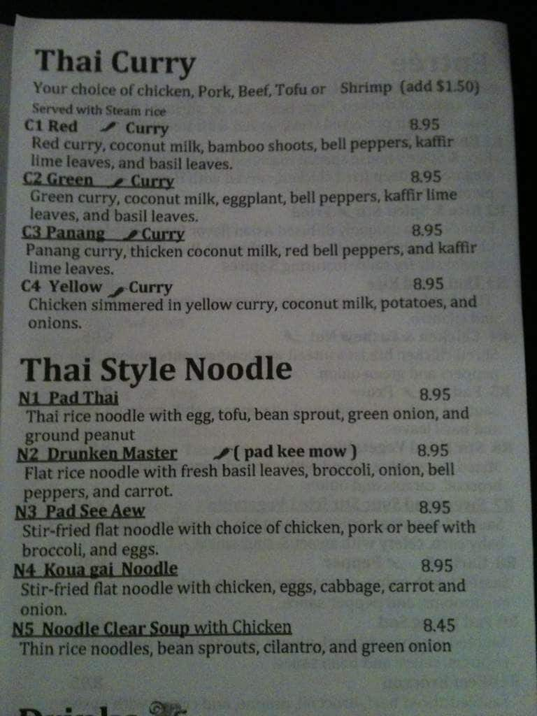 Rice Spice Thai Kitchen Menu