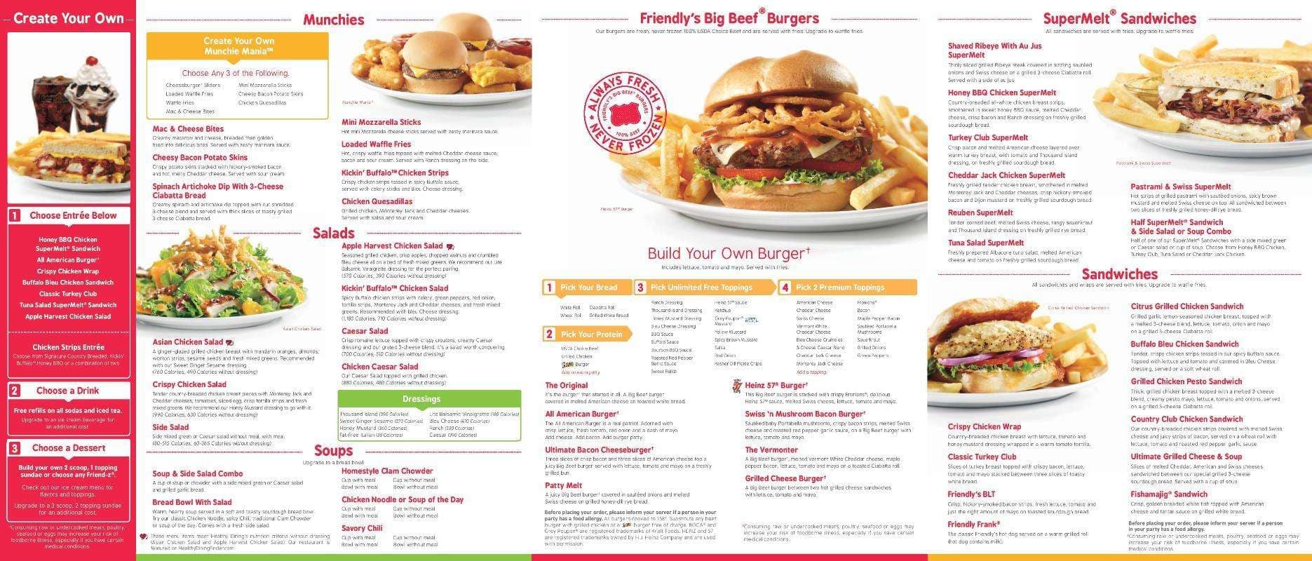 friendly's menu with prices