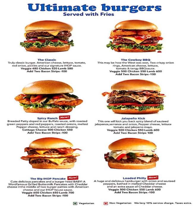 IHOP Menu, Menu for IHOP, Select Citywalk Mall, Saket, Delhi NCR