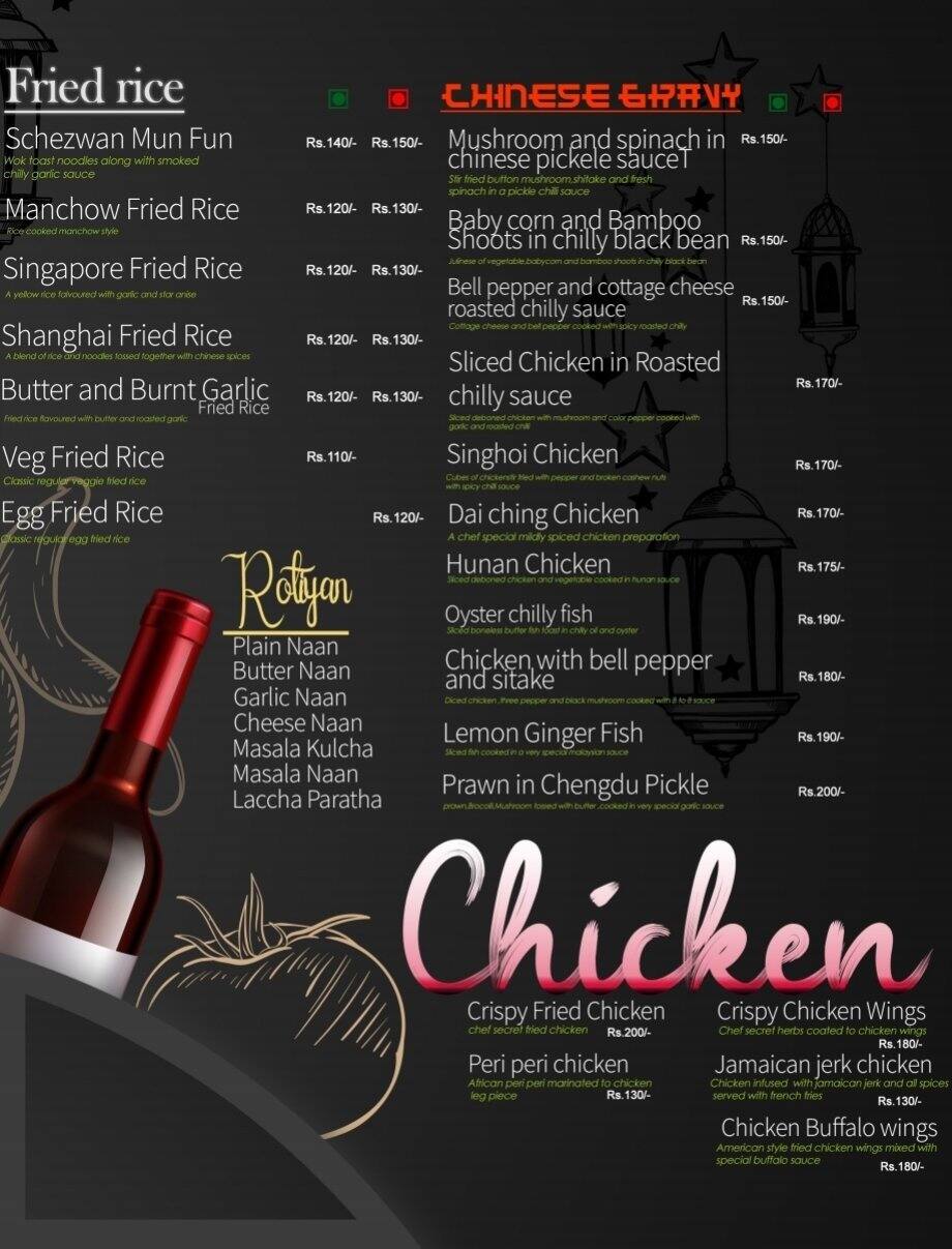 Menu at Fusion Pot, Bhubaneswar, 1st Floor