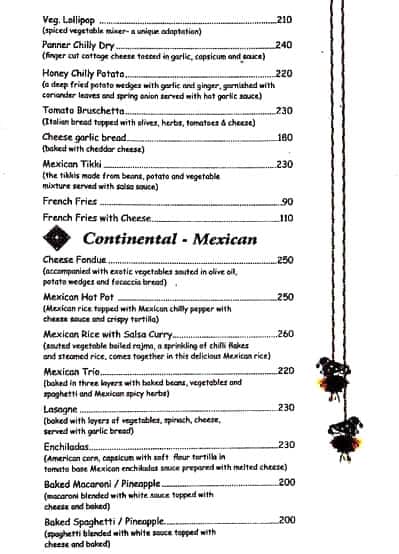 Bandhan Restaurant menu