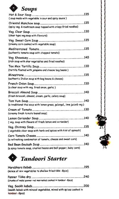 Bandhan Restaurant menu