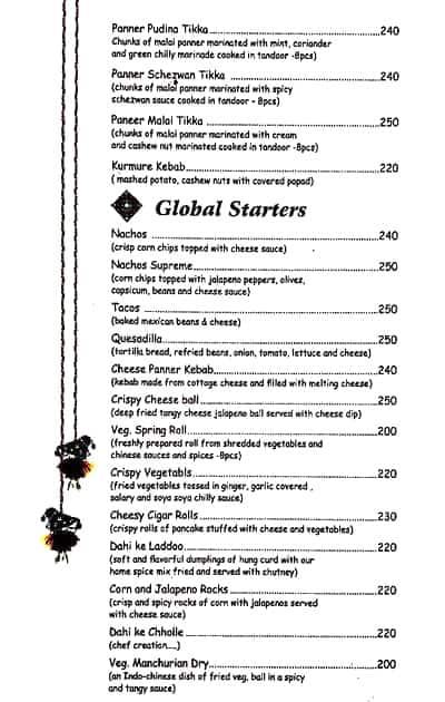 Bandhan Restaurant menu