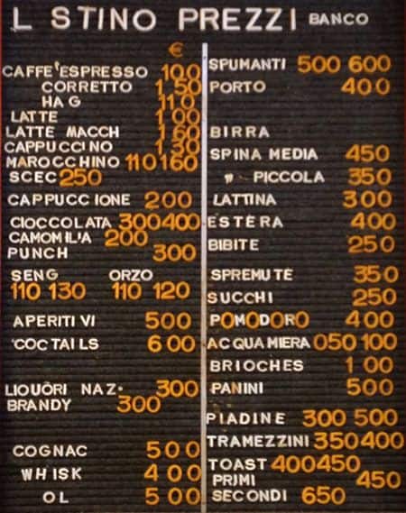 Menu di BarBacco 