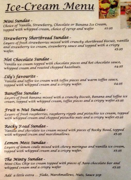 Lily's Indulgence Menu, Menu for Lily's Indulgence, Woodford, London