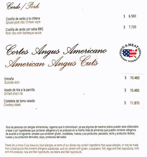 Eladio menu
